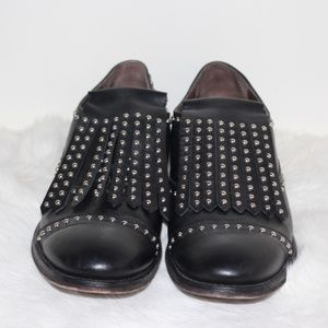 Black Studded Boemos Loafers